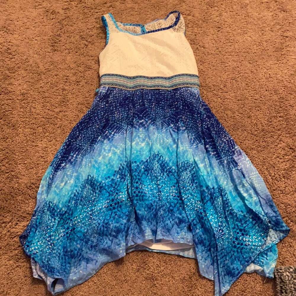 Emily West blue flowy dress